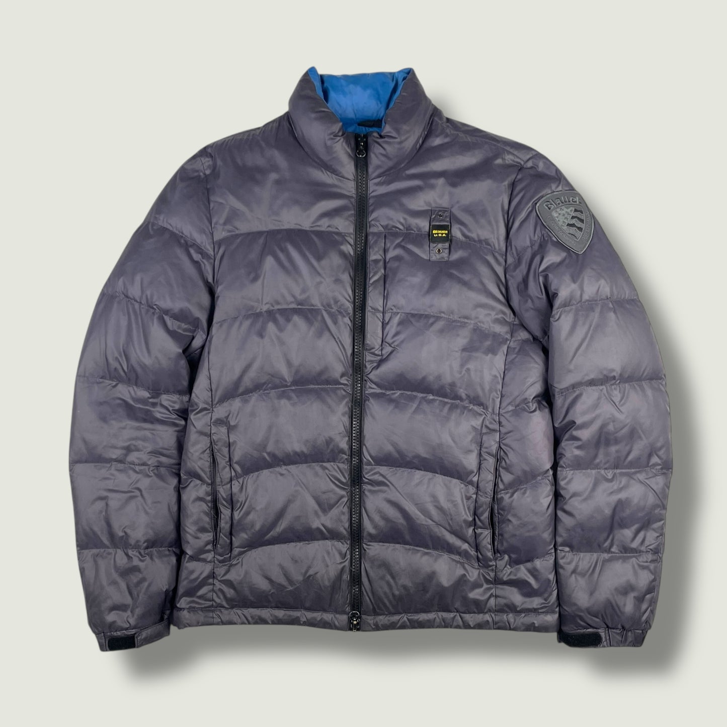 Blauer Vintage Daunenjacke (M)