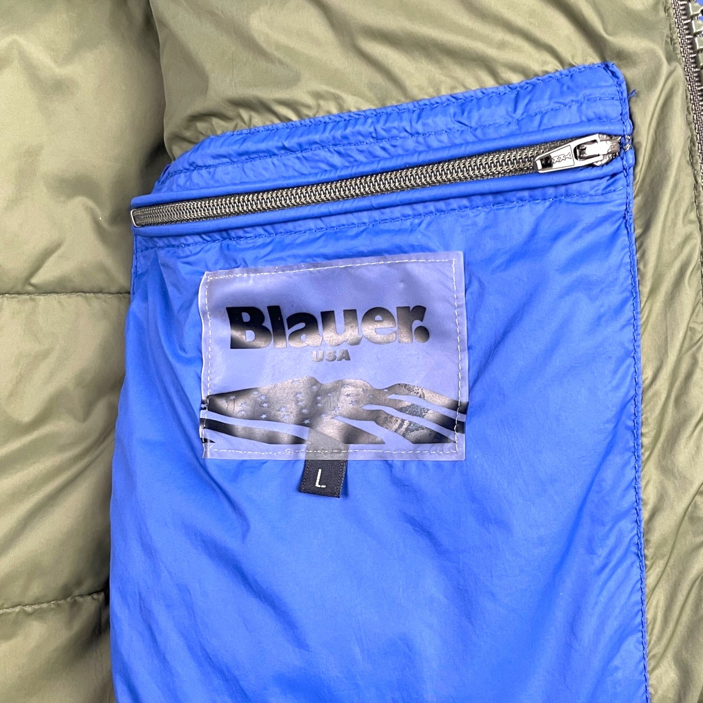 Blauer Vintage Daunenjacke (M)