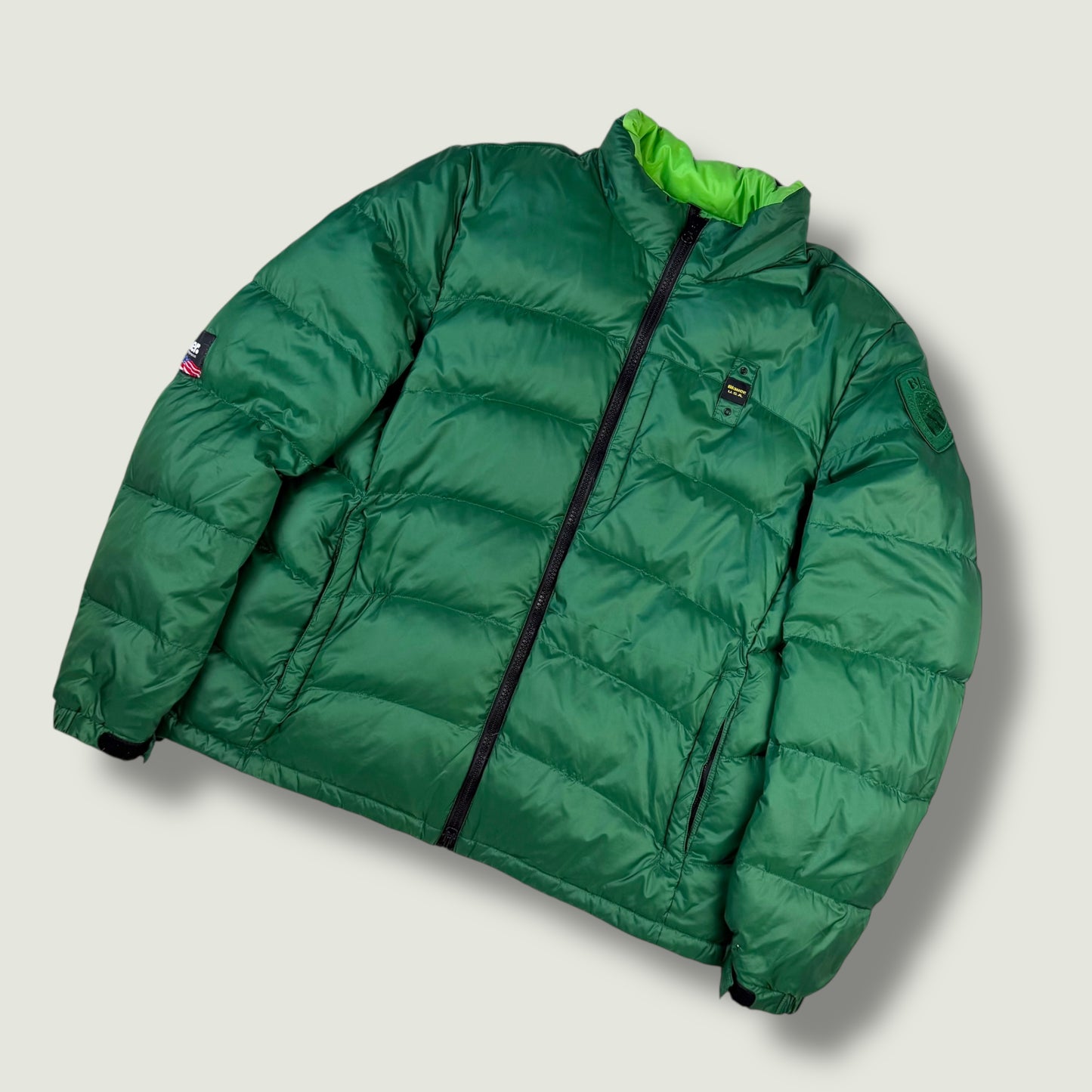 Blauer Vintage Daunenjacke (Xl)