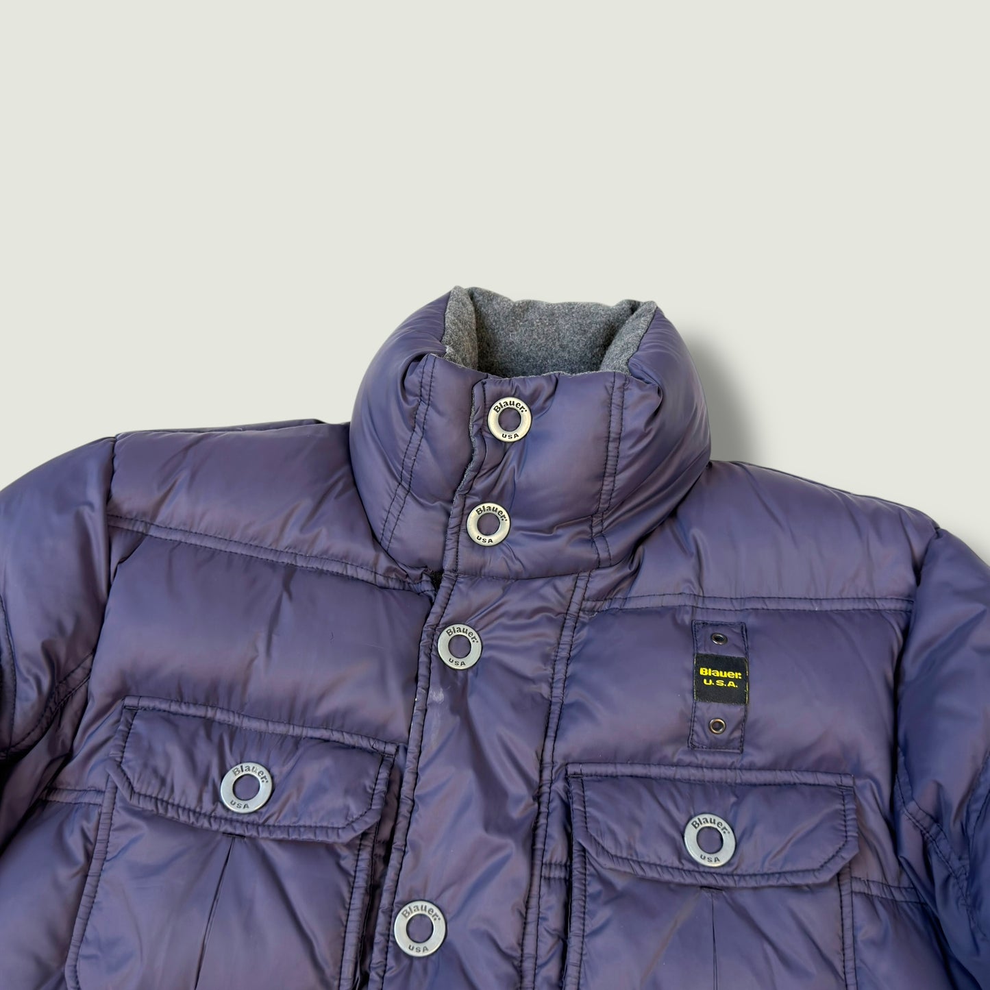 Blauer Vintage Daunenjacke (M)